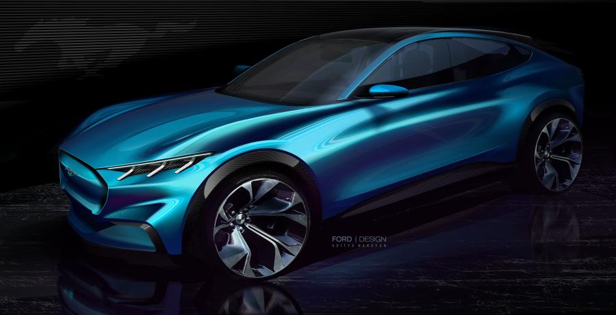 Эскиз Ford Mustang Mach-E X 2020 года  (EU) (фото 38 из 67)